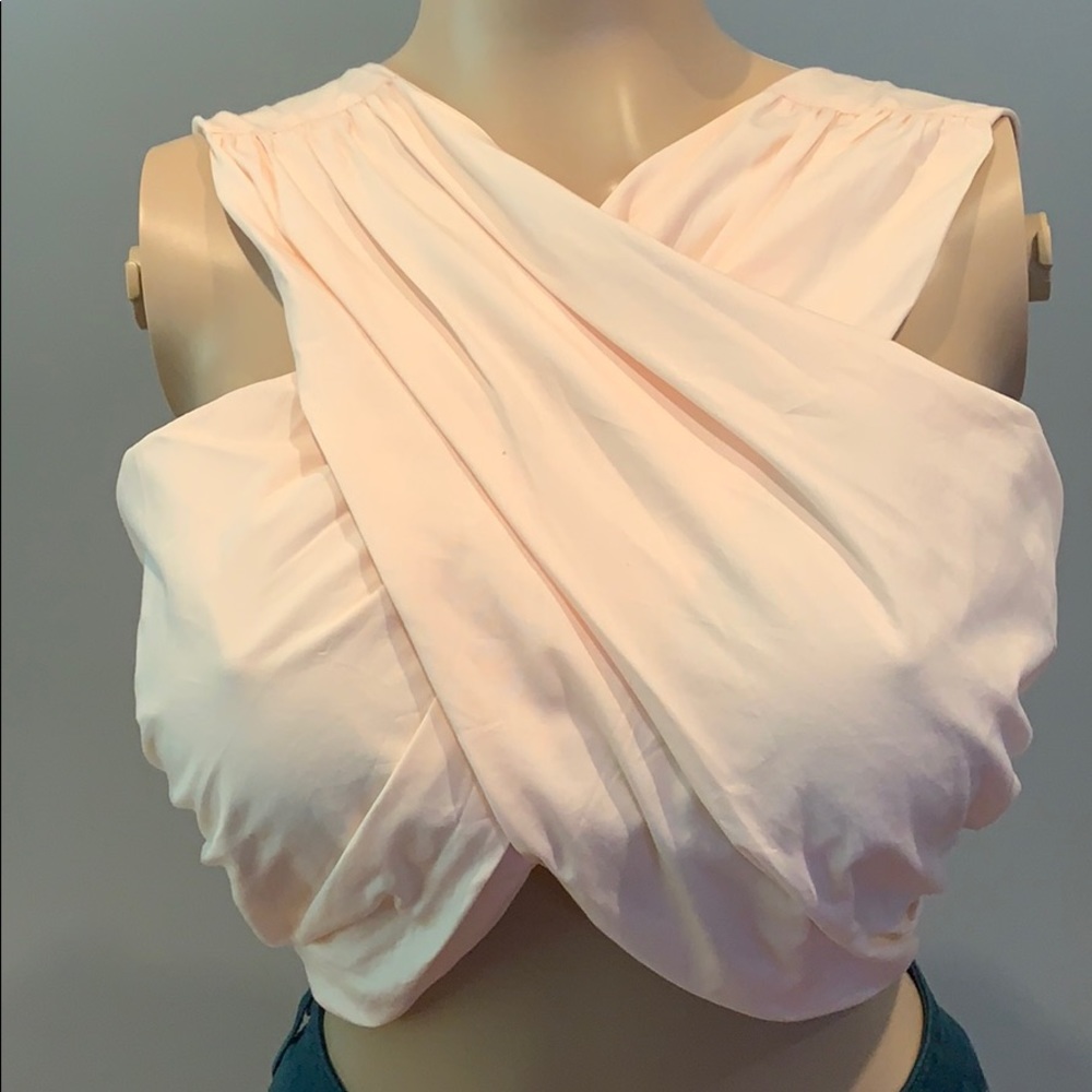 Fade to Blue peach wrap crop top size M - Picture 4 of 8